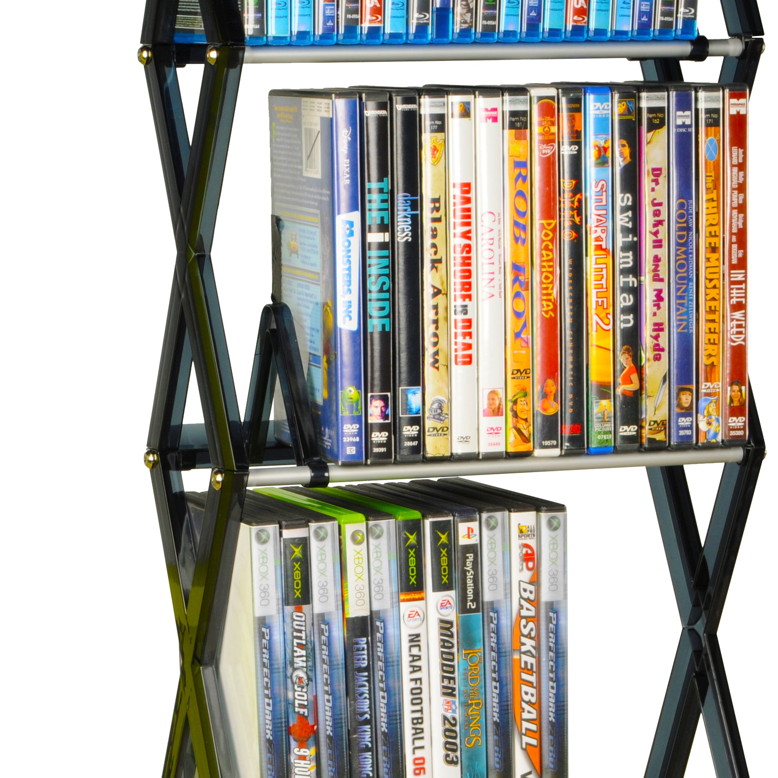 5-tier Media Rack Multimedia Smoke L152