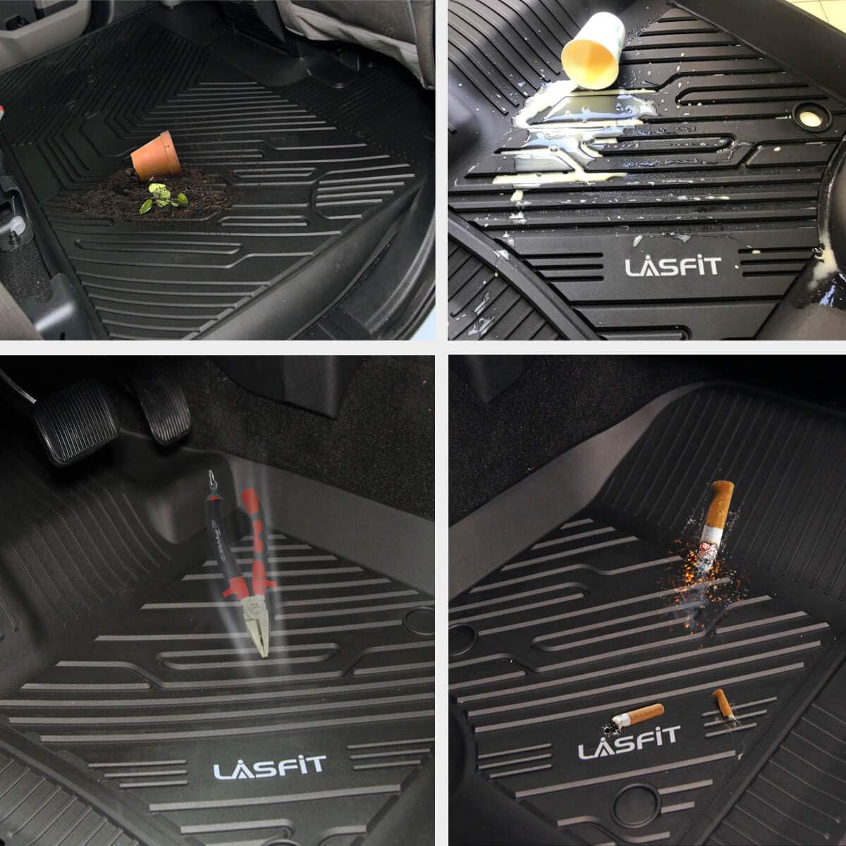 Black TPE Floor Liners for Ford Escape O808