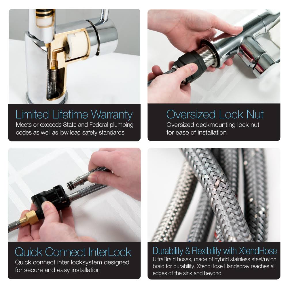 Oil Rubbed Bronze Pull Out Kitchen Faucet I66972