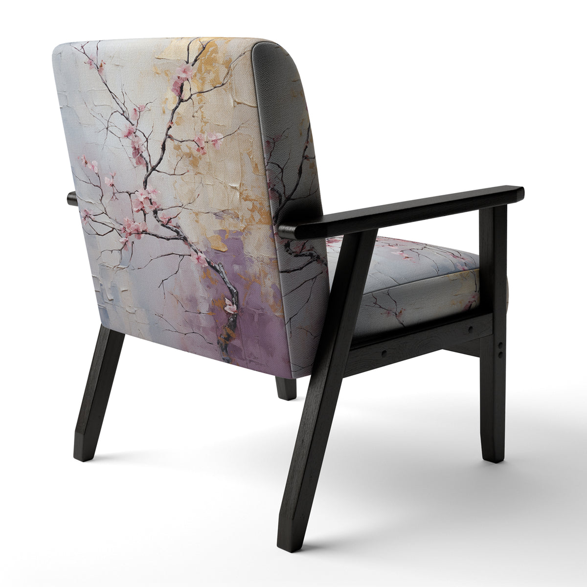 Upholstered Floral Accent Chair and Traditional Arm Chair S174
