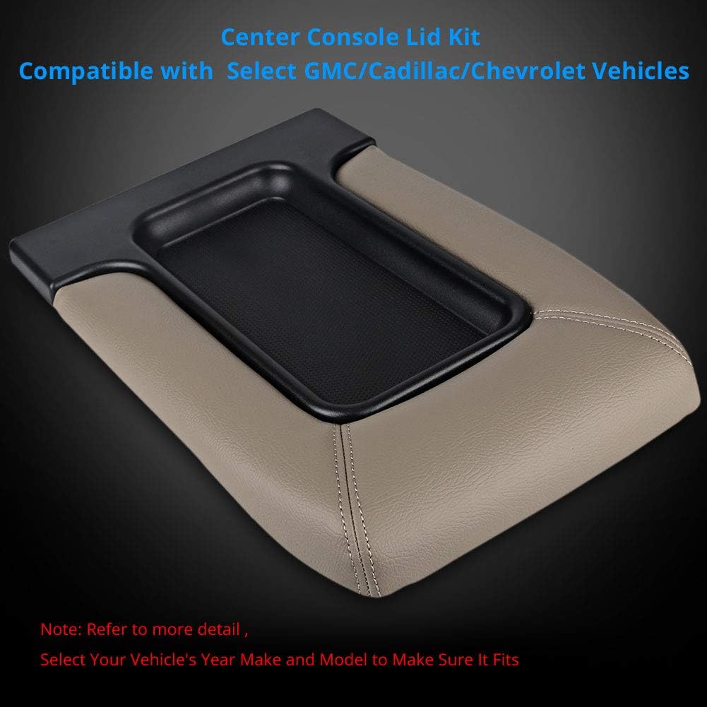 Tan Center Console Lid Replacement Cover Armrest Kit Pack of 2 J442696