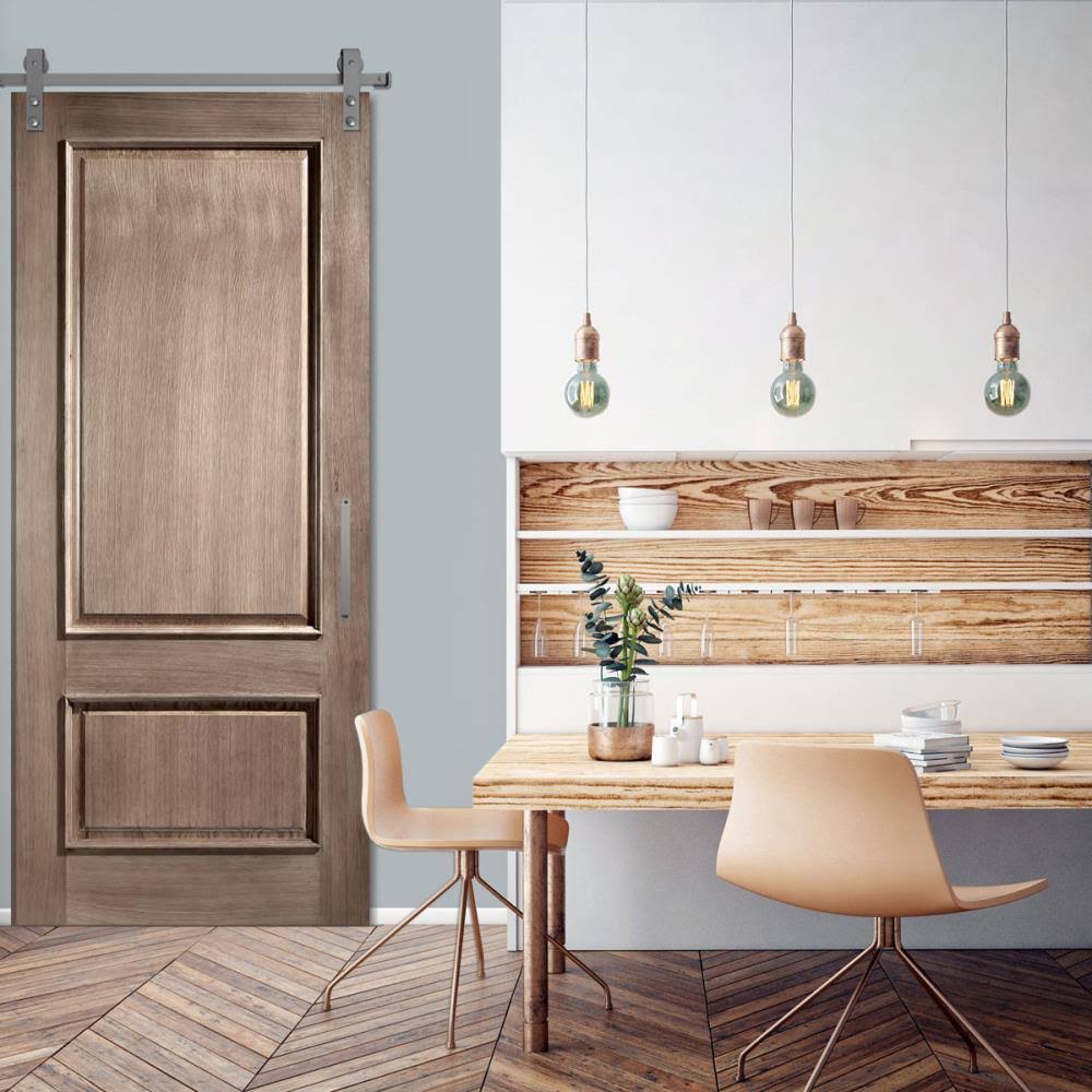 Barn Door Hardware Set with 4 ft Track, Chrome K336809