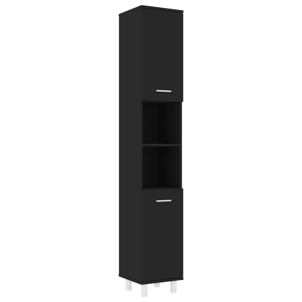 White and Sonoma Oak Bathroom Cabinet Chipboard I60201