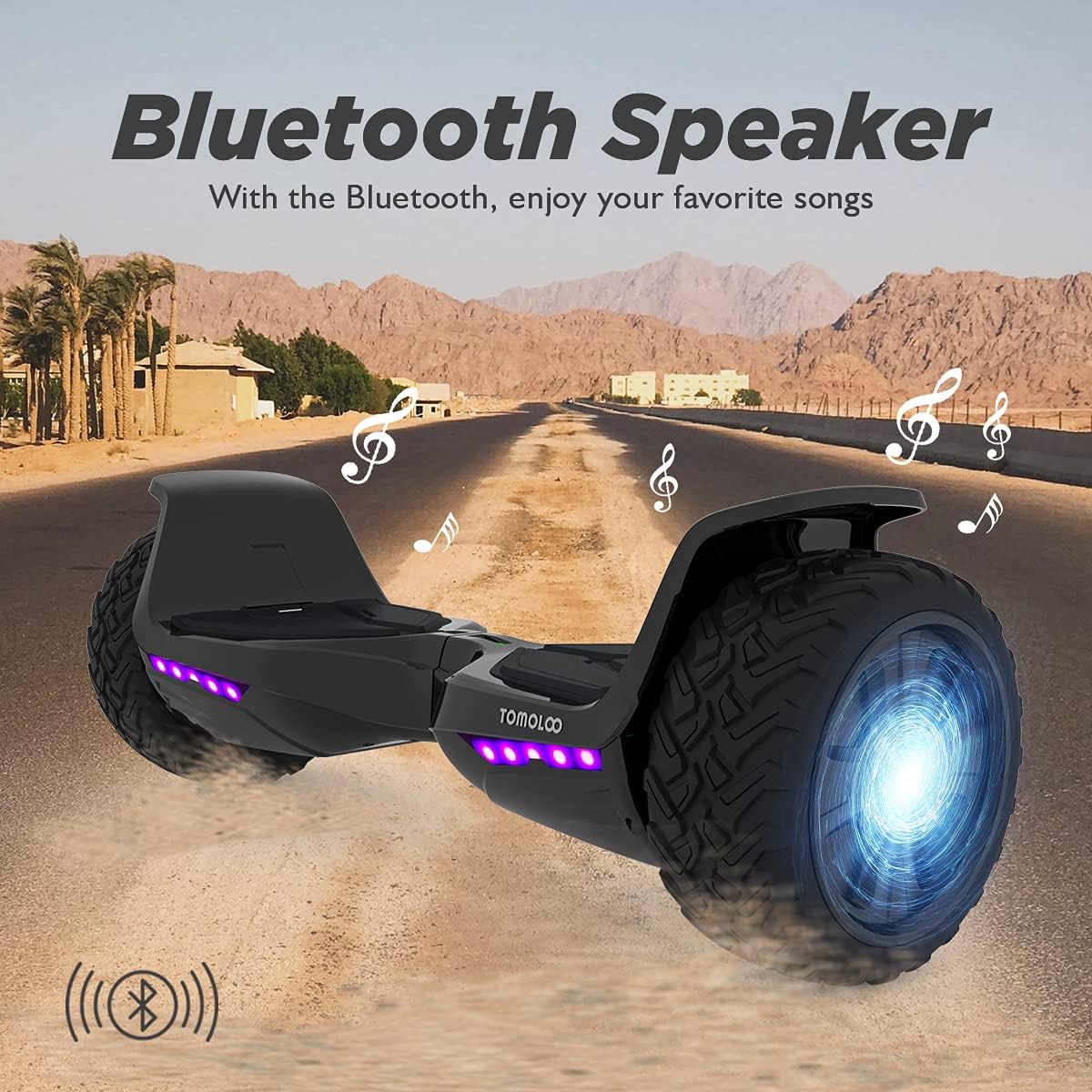 All Terrain 8.5In Self Balancing Hoverboard with Bluetooth Speakers and LED Lights K57265