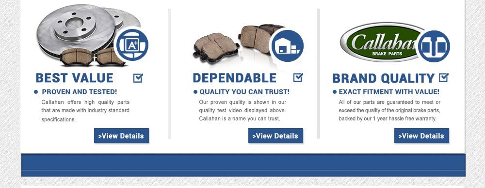 5 Lug Brake Rotors + Ceramic Brake Pads + Clips Y286749