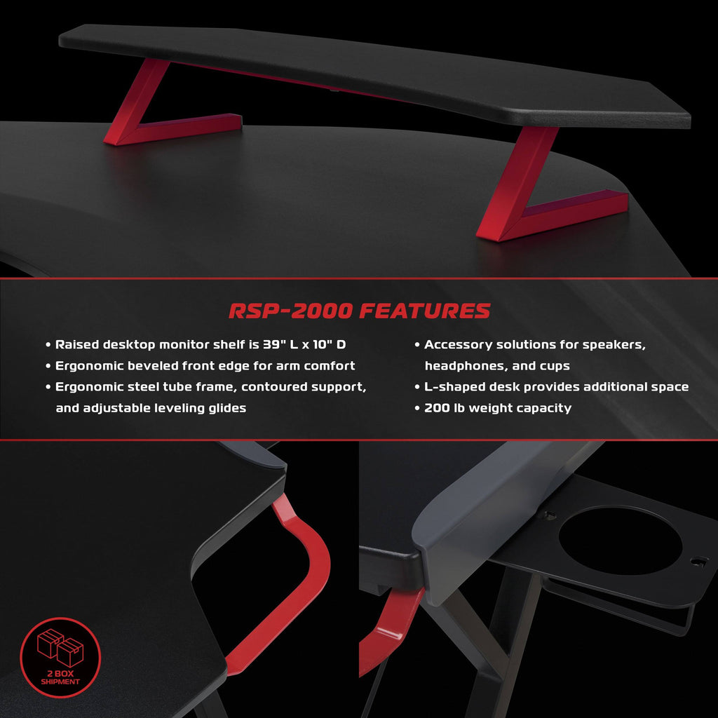 Grey L Shaped Gaming Desk G30107
