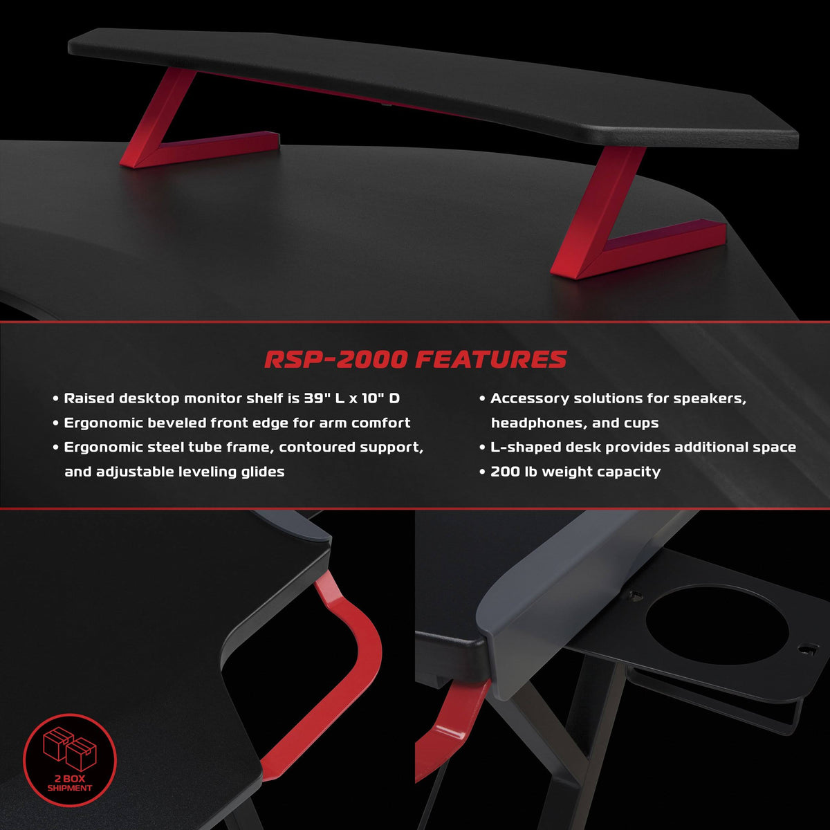 Grey L Shaped Gaming Desk G30107