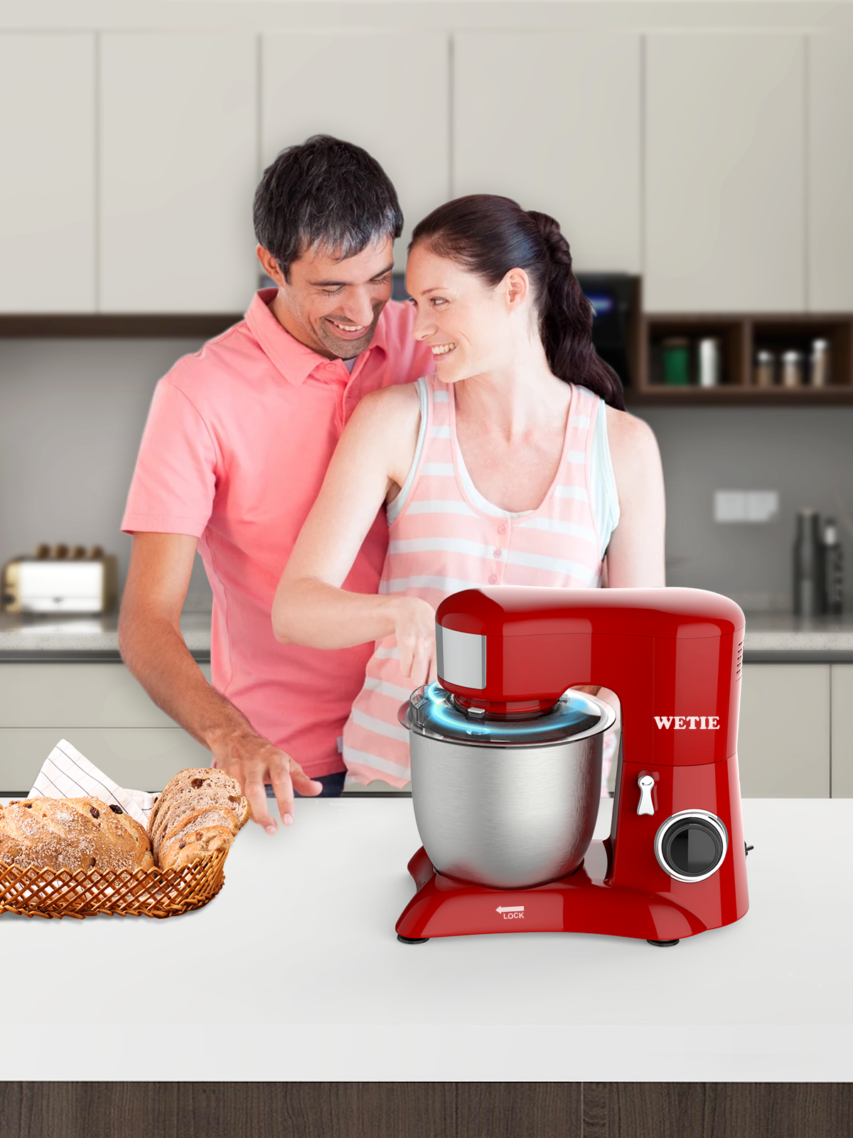 Red 4.8 Quarts 10 Speed Stand Mixer I86910