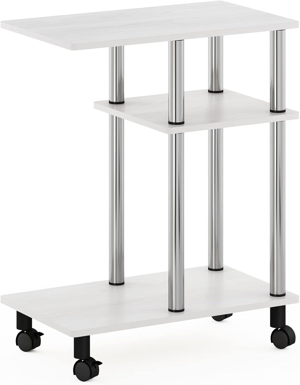 U-Shaped Side Table with Casters, Pack of 2 I33771