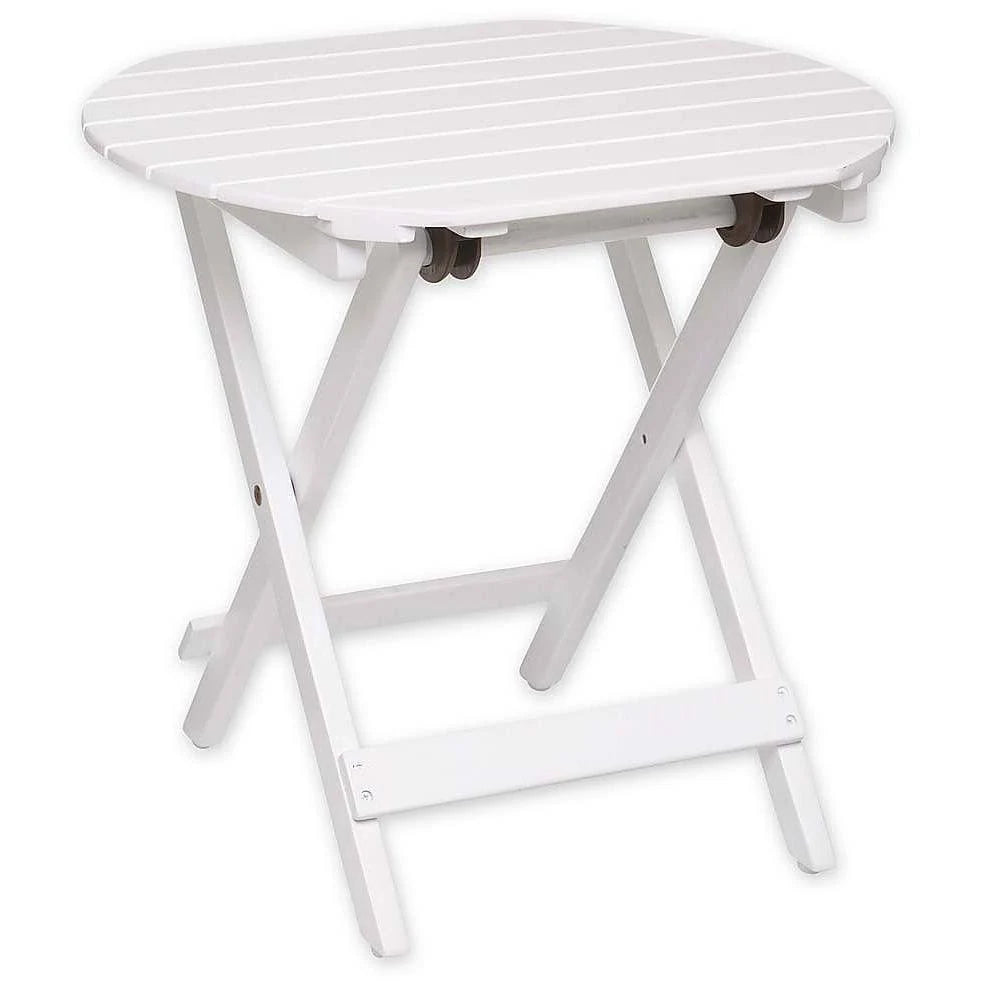 White Eucalyptus Wooden Adirondack Side Table F633689