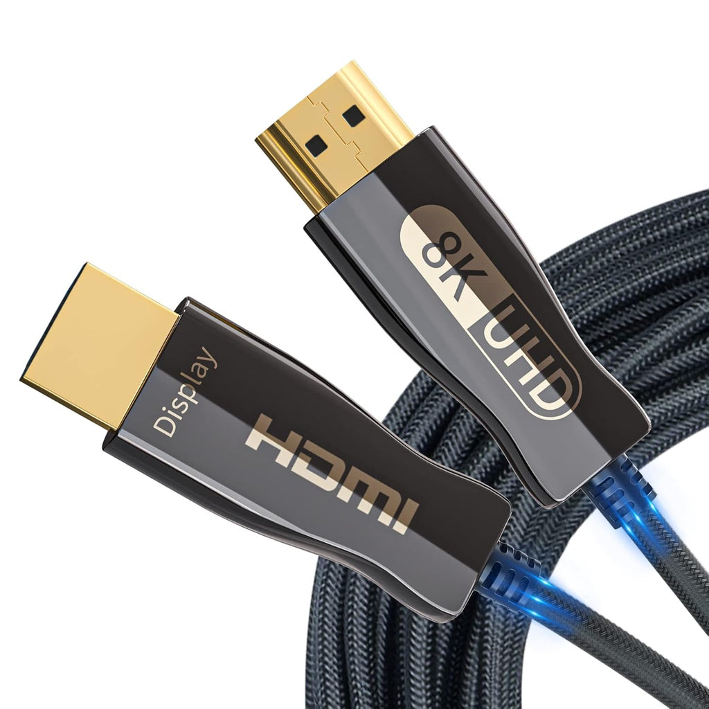 8K Fiber Optic HDMI 2.1 Cable 50ft, 48Gbps, Pack of 2 J744