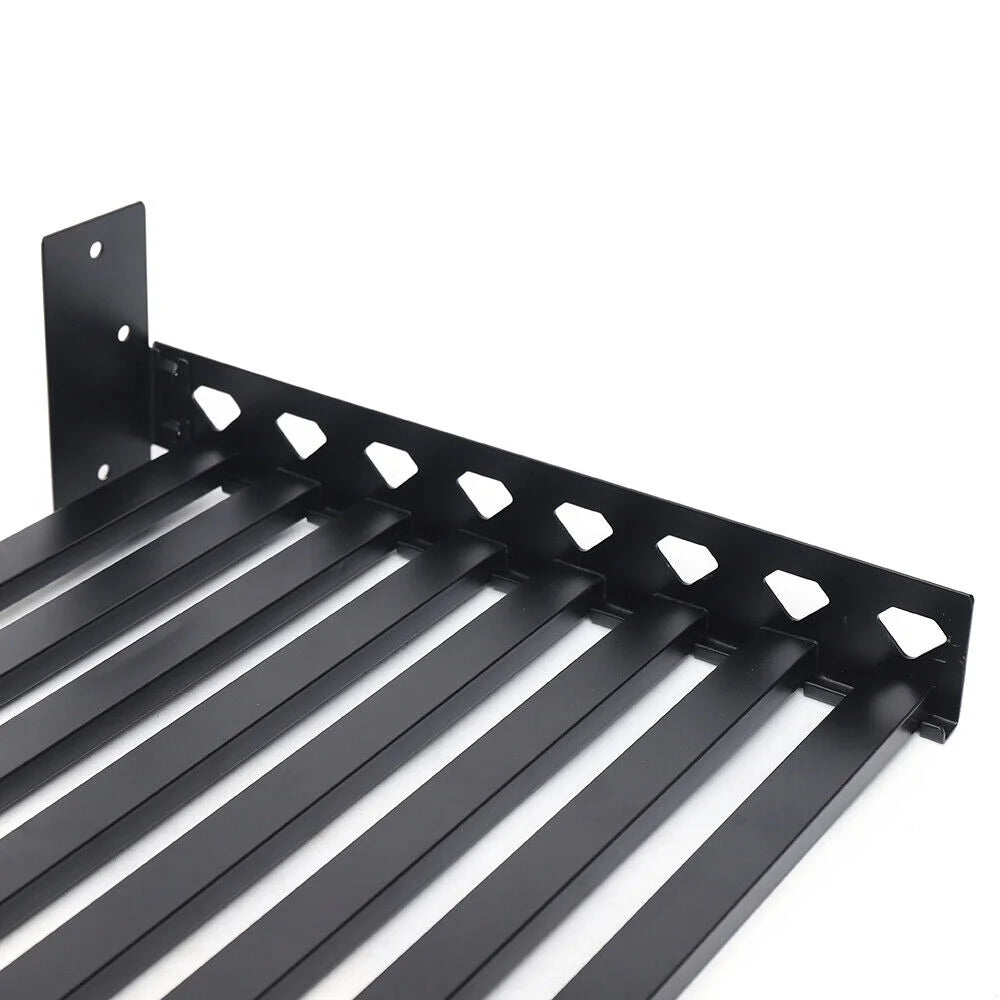 Microwave Oven Wall Mount Shelf Storage Rack with 4 Hooks I31305