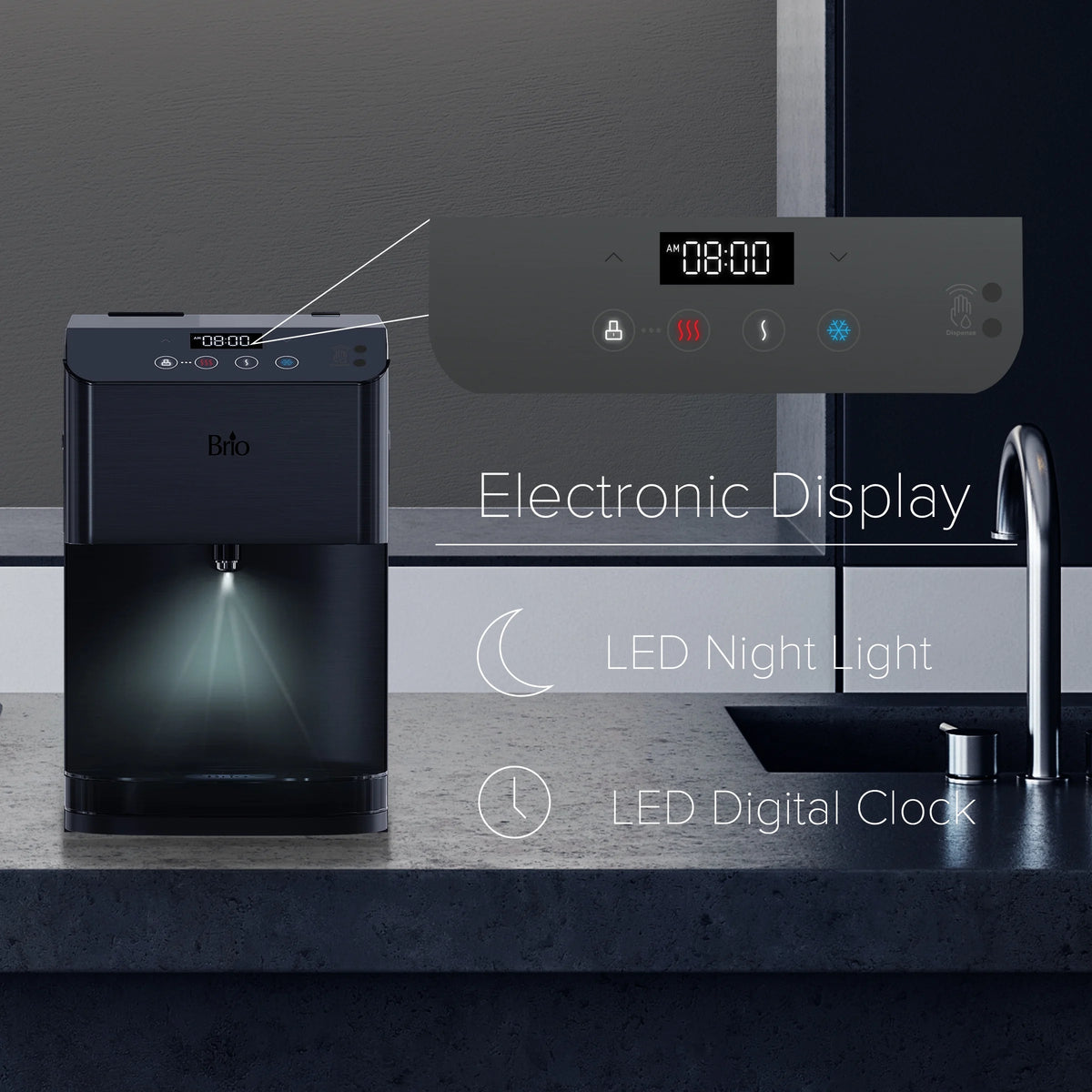 Touchless 3-Stage Filtration Water Dispenser, Height 19.3" P688