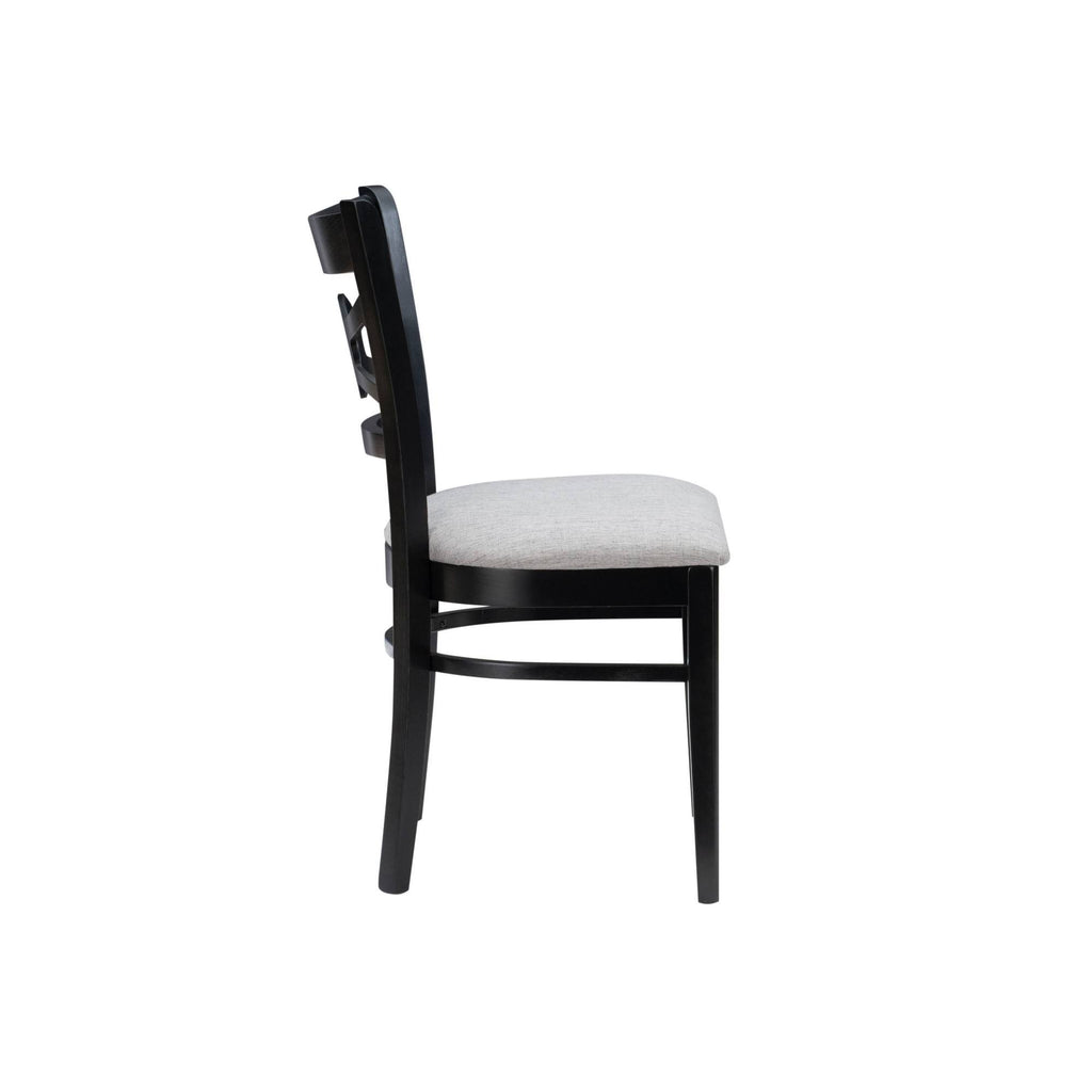 Black Red Cross Back Side Chair I239607