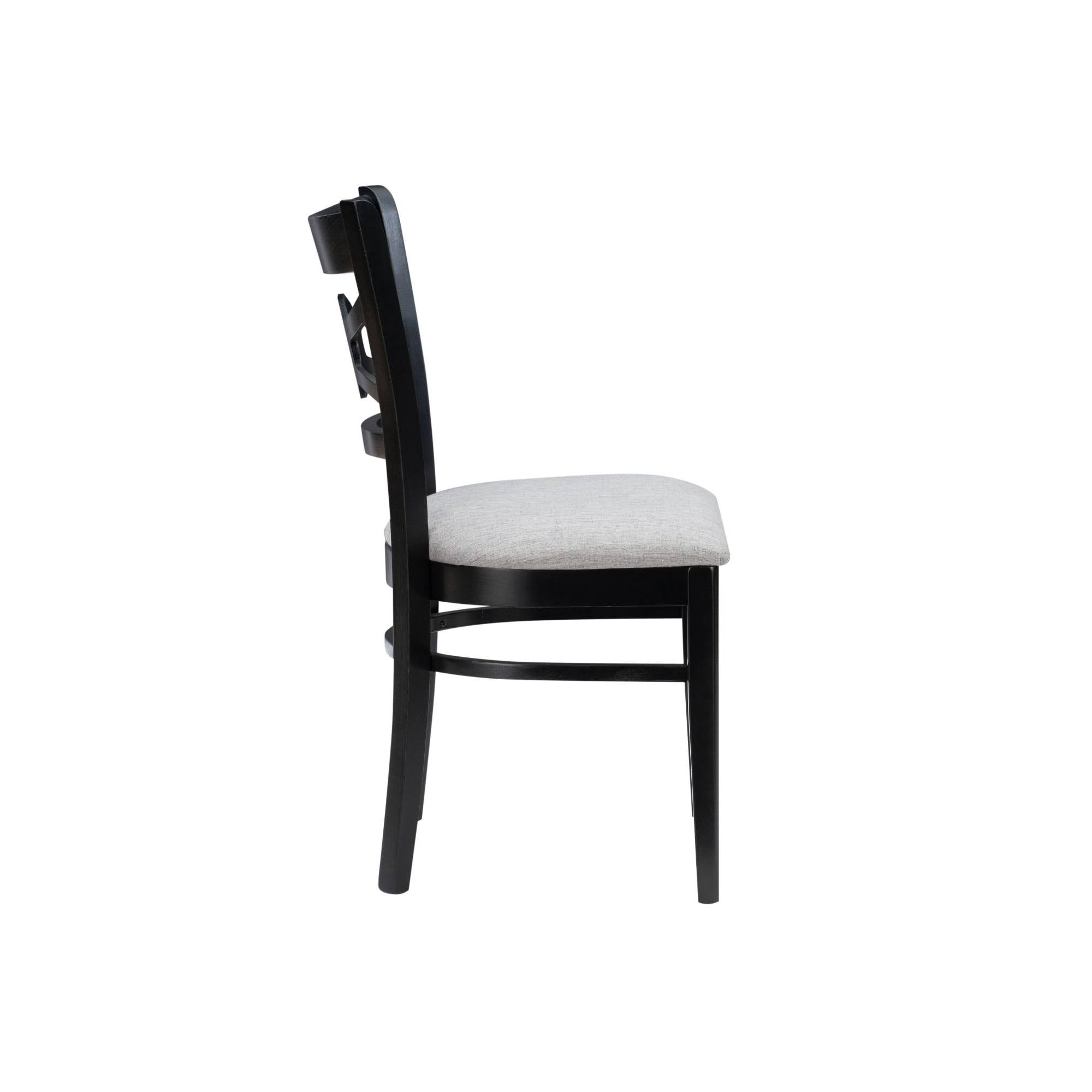 Black Red Cross Back Side Chair I239607