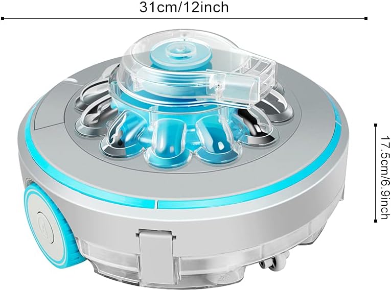Cordless Automatic Pool Cleaner with Rechargeable Battery, IPX8 Waterproof Pool Robot Y985