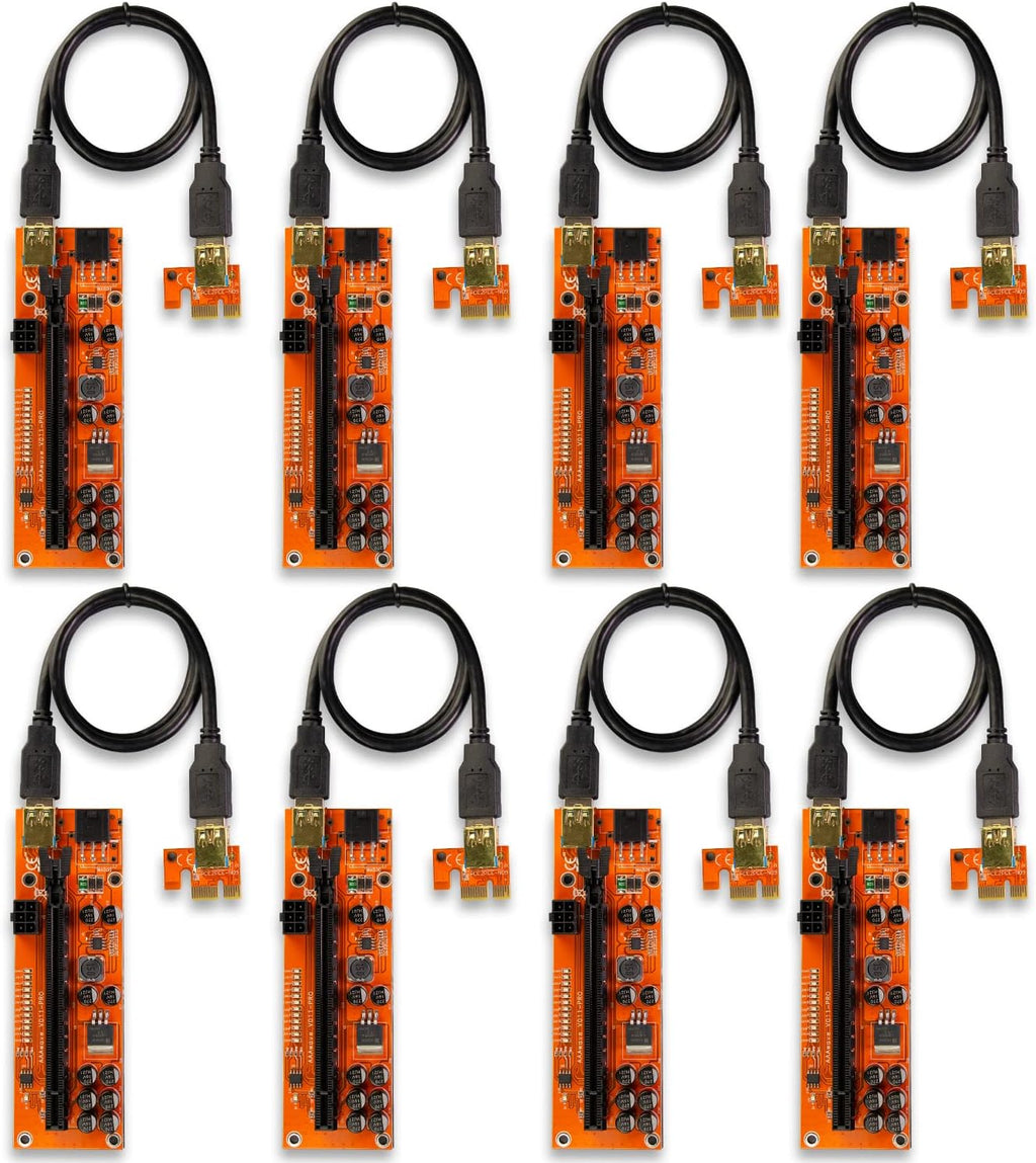 PCIE Riser 1x to 16x Graphic Extension 60cm USB 3.0 Cable Pack of 12 L826