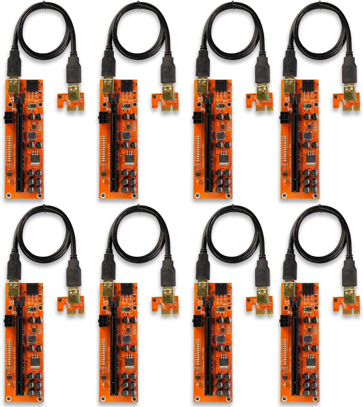 PCIE Riser 1x to 16x Graphic Extension 60cm USB 3.0 Cable Pack of 12 L826