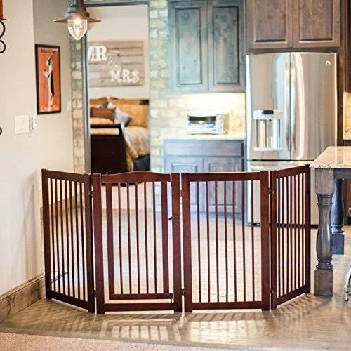360 Configurable Dog Gate with Door Indoor Freestanding K42174