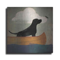 Black Dog Canoe Ride Metal Wall Art, 24"x24" F462