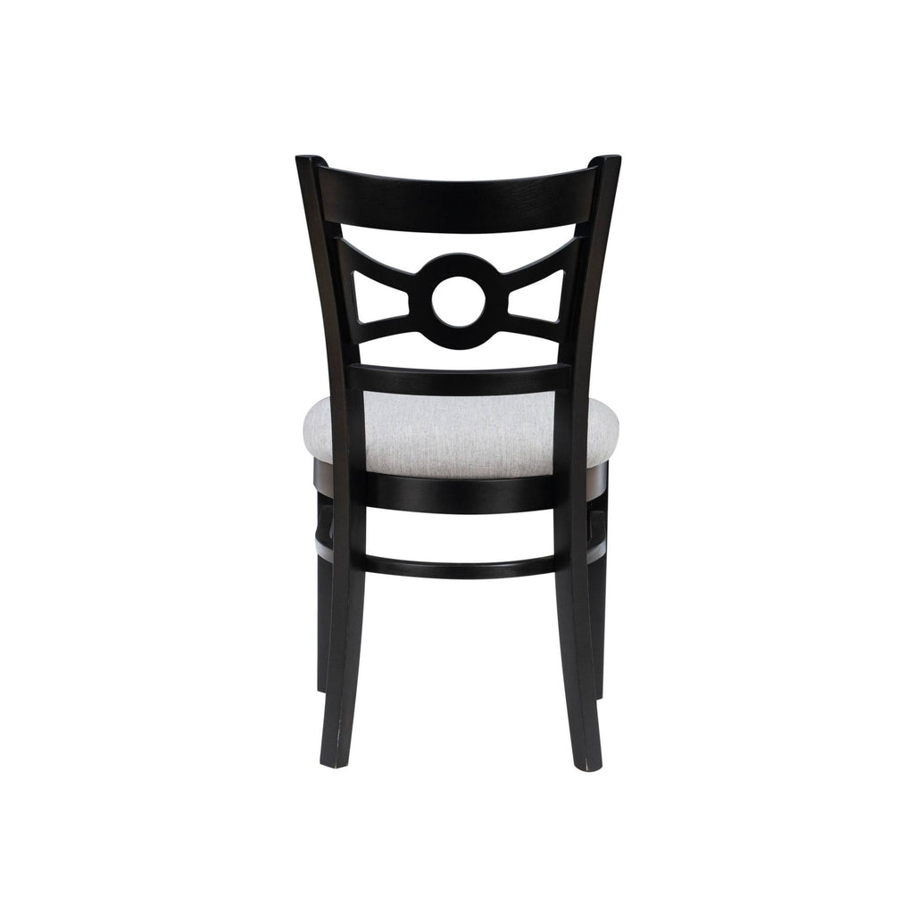 Black Red Cross Back Side Chair I239607
