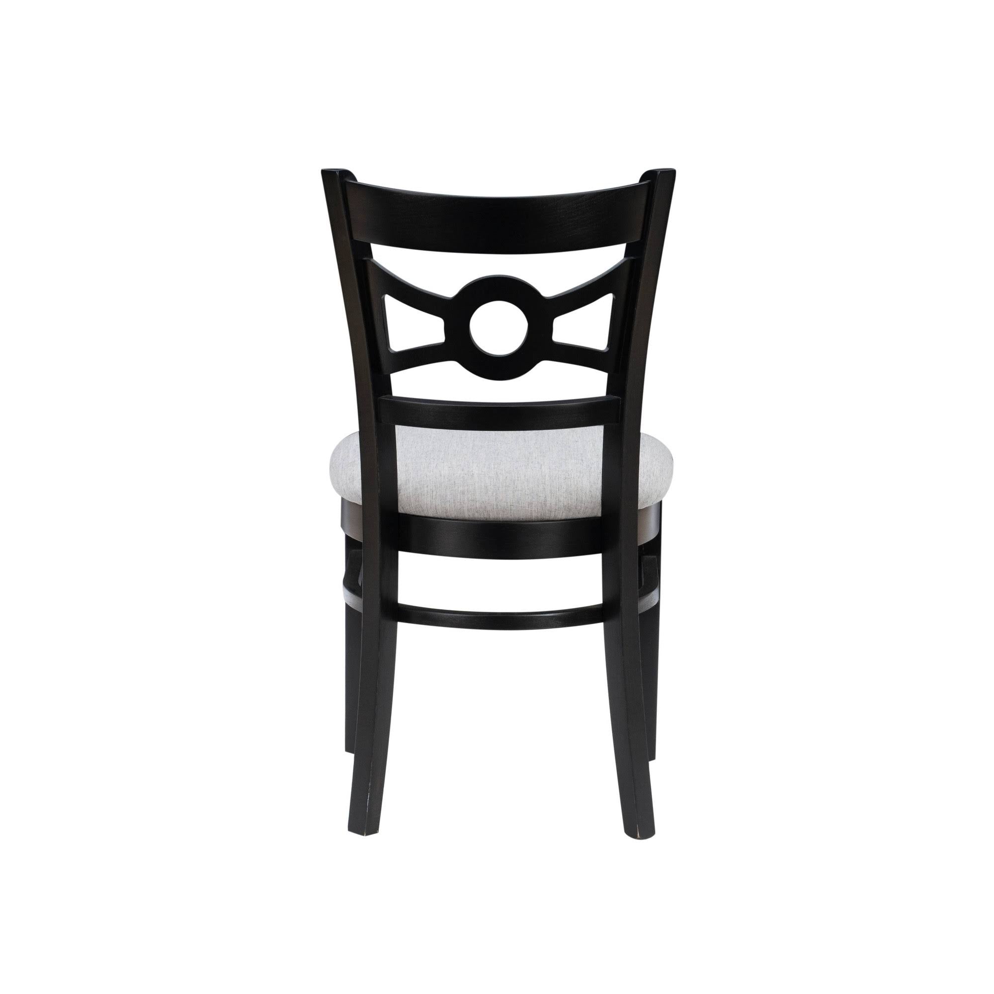 Black Red Cross Back Side Chair I239607