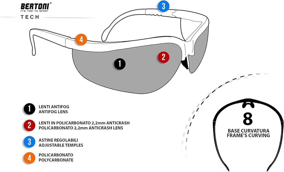 Tactical Shooting Glasses with 4 Interchangeable Antifog Lenses M742124