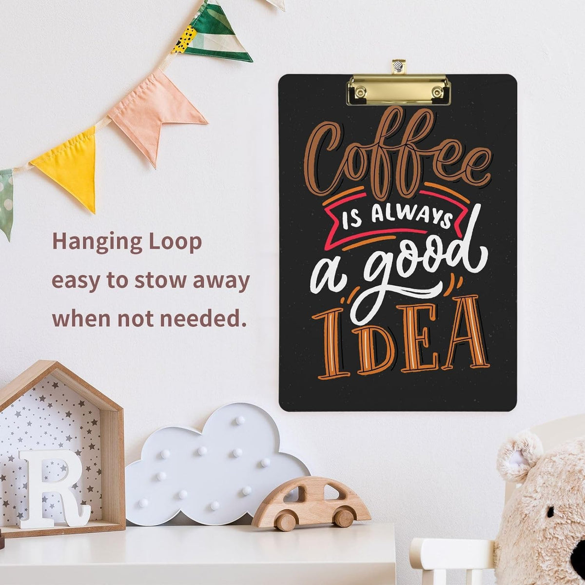 Acrylic Clipboard with Gold Clip, A4 Letter Size, 12.5 x 9 Inches S832373