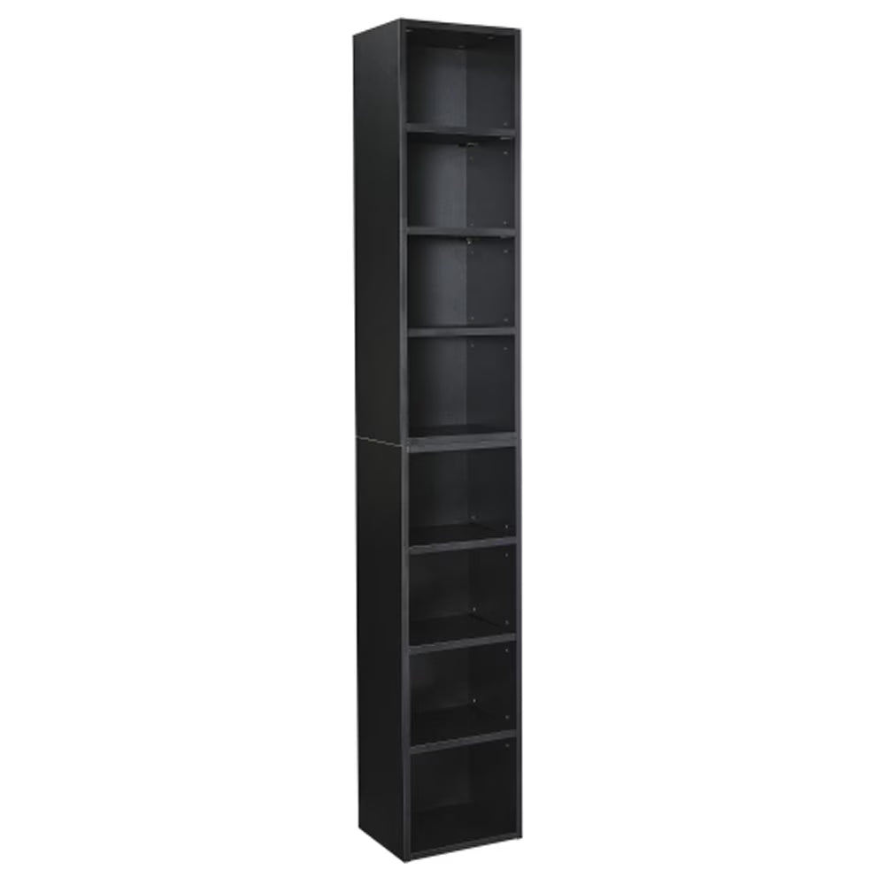 8-Tier Tall Narrow Media Storage Cabinet with Adjustable Shelves Y87965