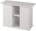 White Wood Support Stand for Aquarium with Doors and Shelf Z46651