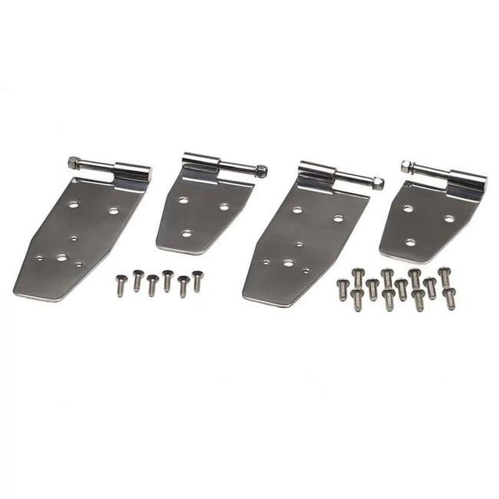 Polished Silver Hardtop Door Hinge Set 4 Pieces X8086