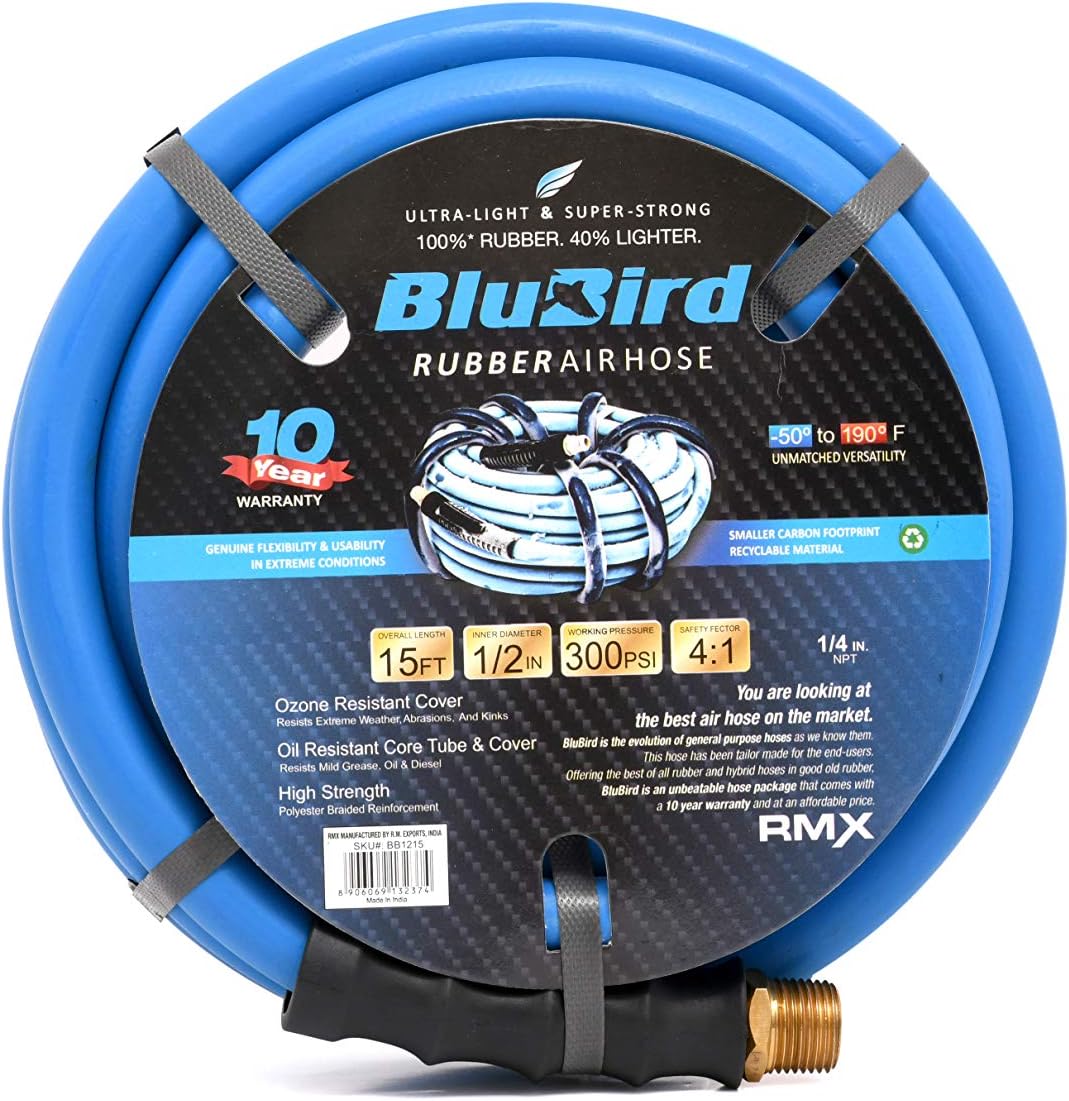 1/4" x 100' Rubber Air Hose Pack of 2 S597