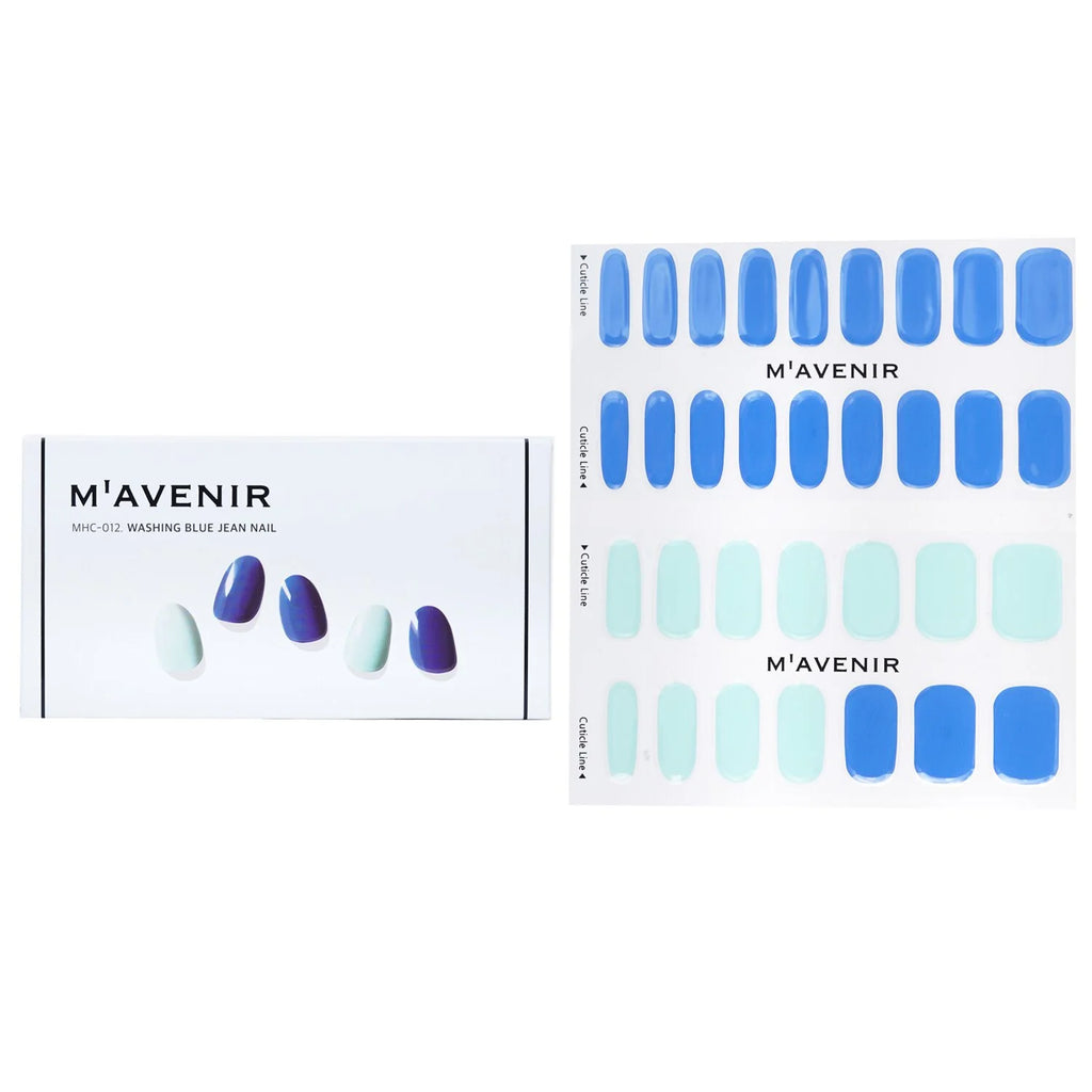 Blue Leaf Nail Sticker 32pcs Z709
