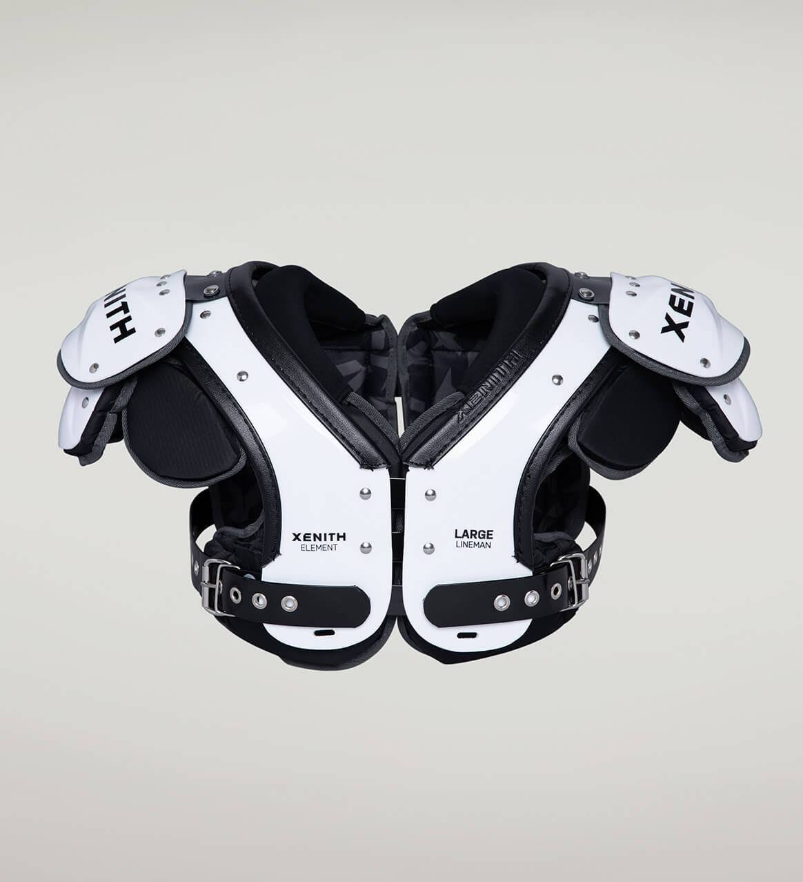 White XL Football Shoulder Pads D77657