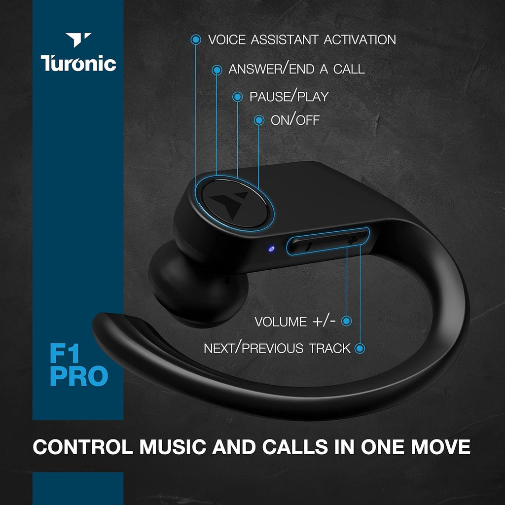 Black Pack of 2 Wireless Earbuds with Charging Case Z153