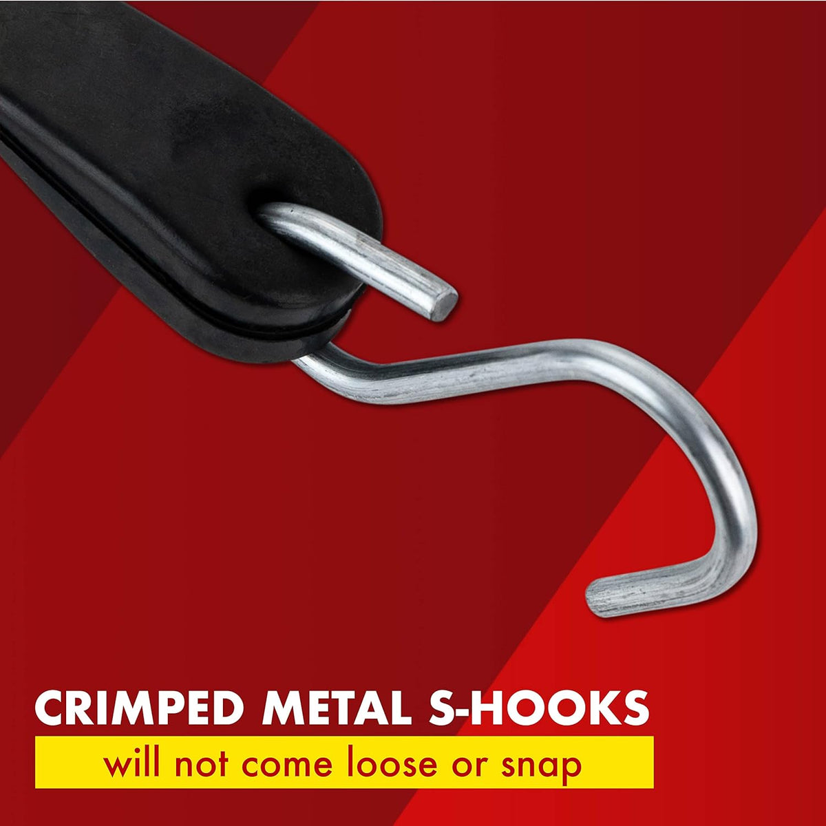 30 Pack Rubber Bungee Cords 21 Long EPDM with Crimped Hooks R573090