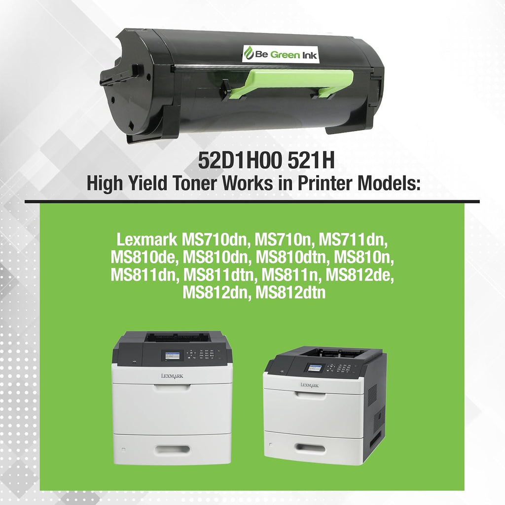 Compatible Toner Cartridge for Lexmark MS810 MS710 (1-Pack Black 25,000 Yield) U7457