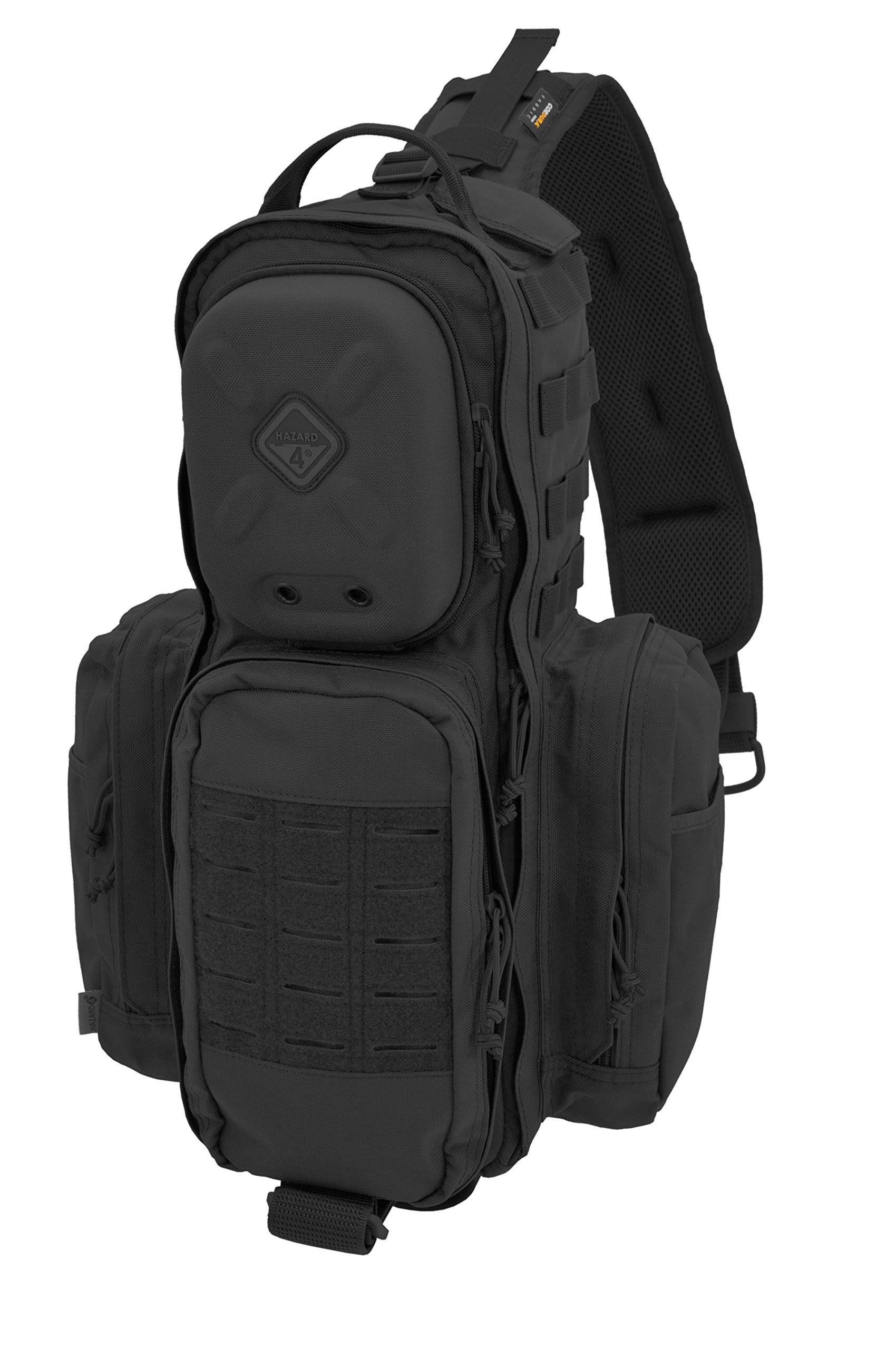 Black Sling Pack with Rigid Cap J865