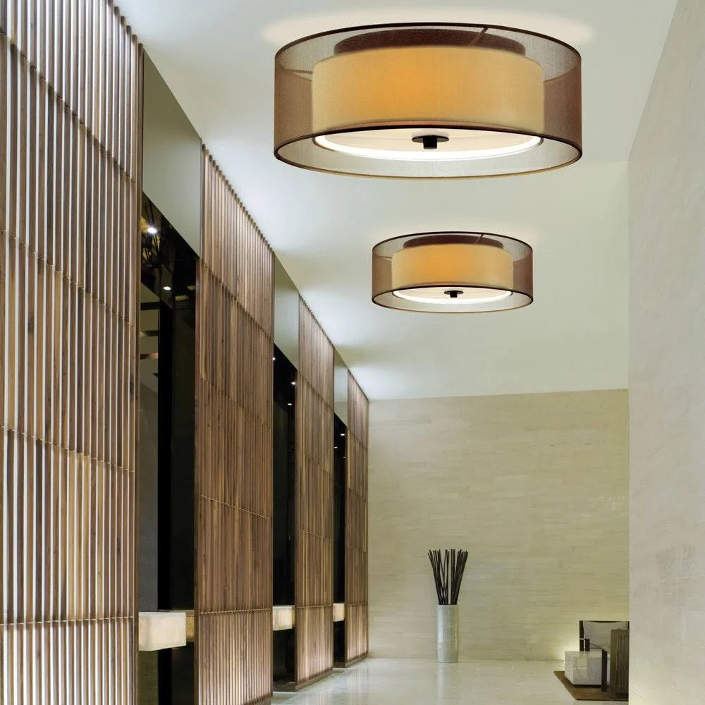 Black Brass Flush Mount Light E525