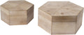 Set of 2 Light Brown Decorative Boxes F5997