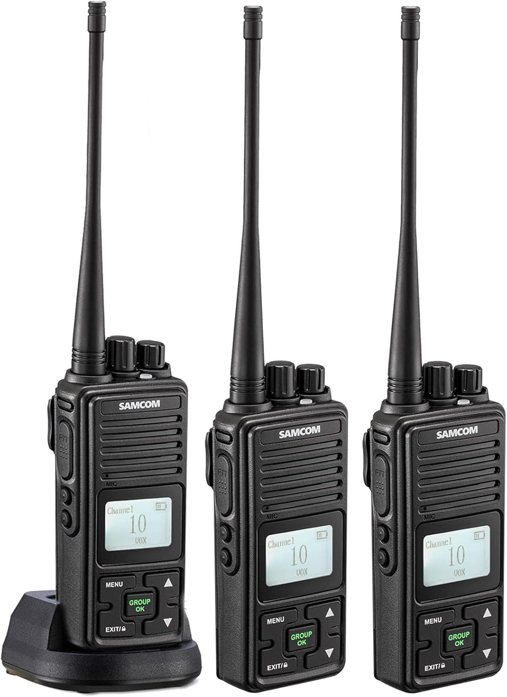2 Pack UHF Rechargeable Handheld Radio with Earpieces C4938