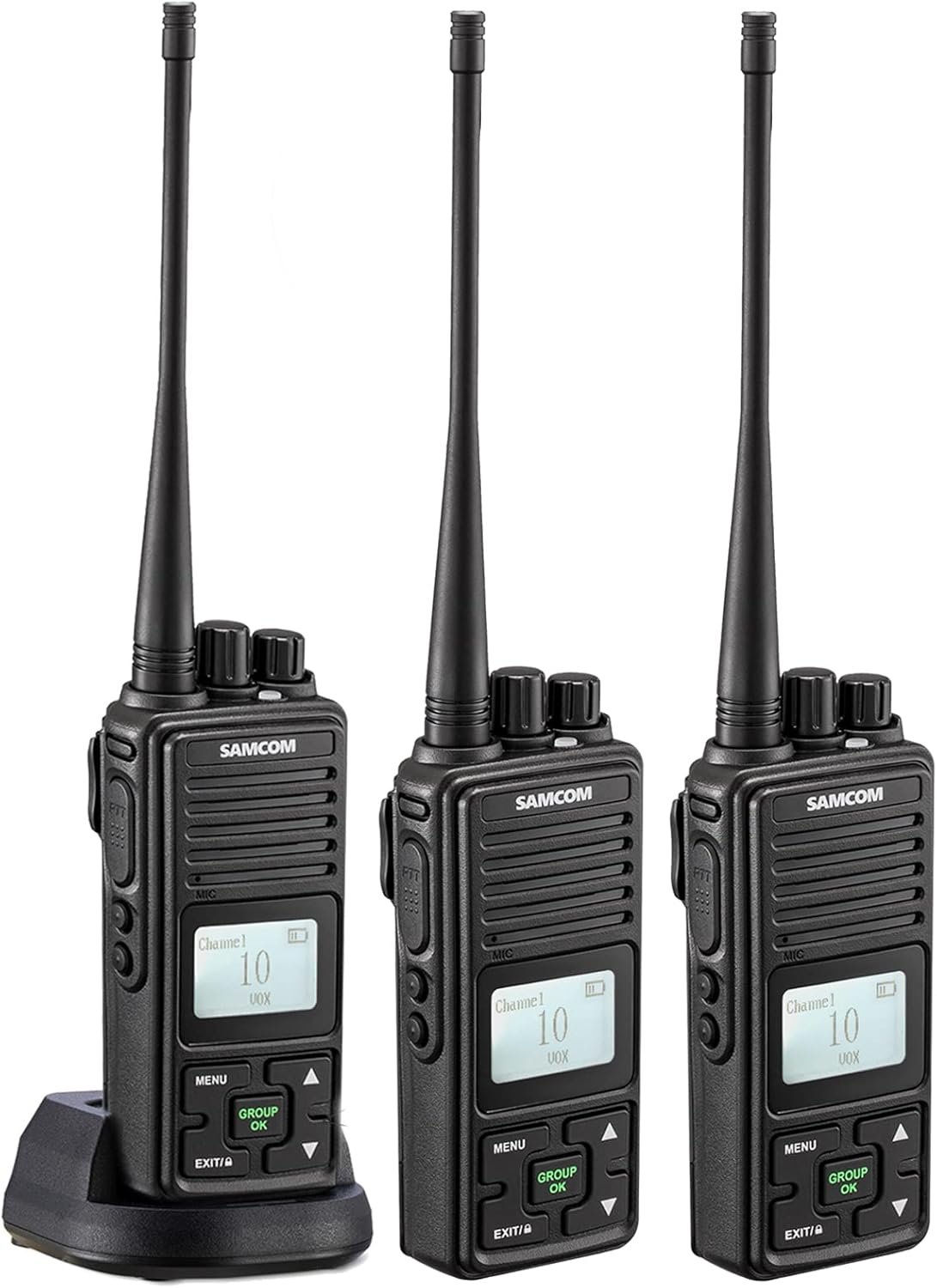 2 Pack UHF Rechargeable Handheld Radio with Earpieces C4938