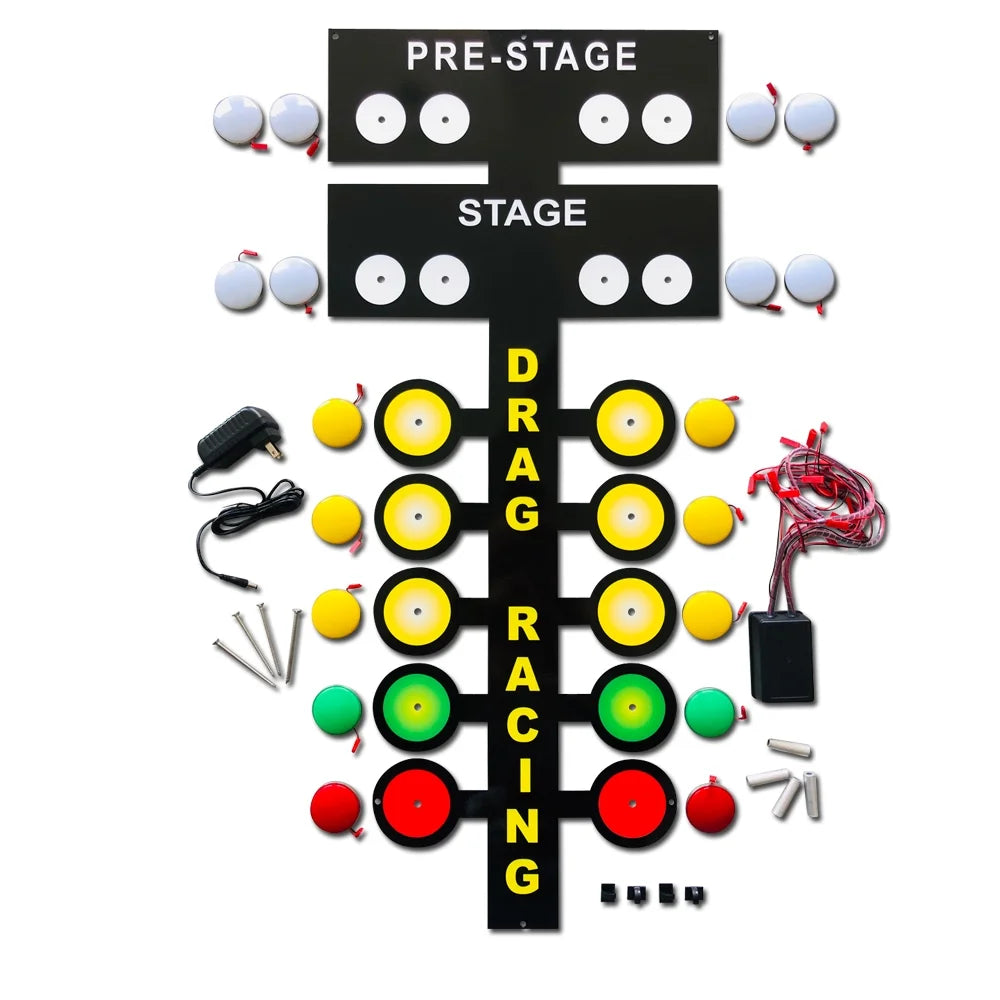Large LED Light up Drag Racing Tree Metal Sign G6177