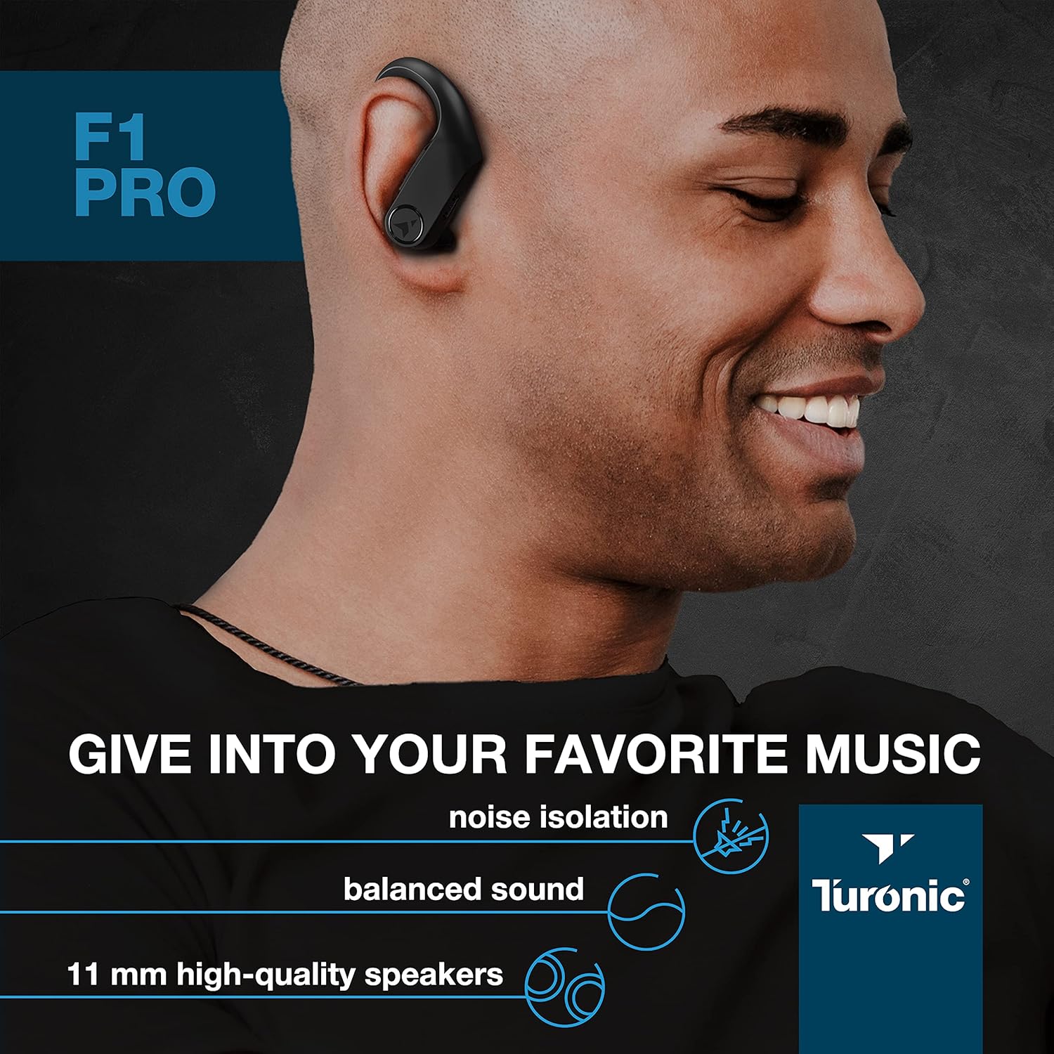 Black Pack of 2 Wireless Earbuds with Charging Case Z153