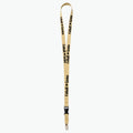 Tan Polyester Lanyard with Buckle Release and Bulldog Clip J481933
