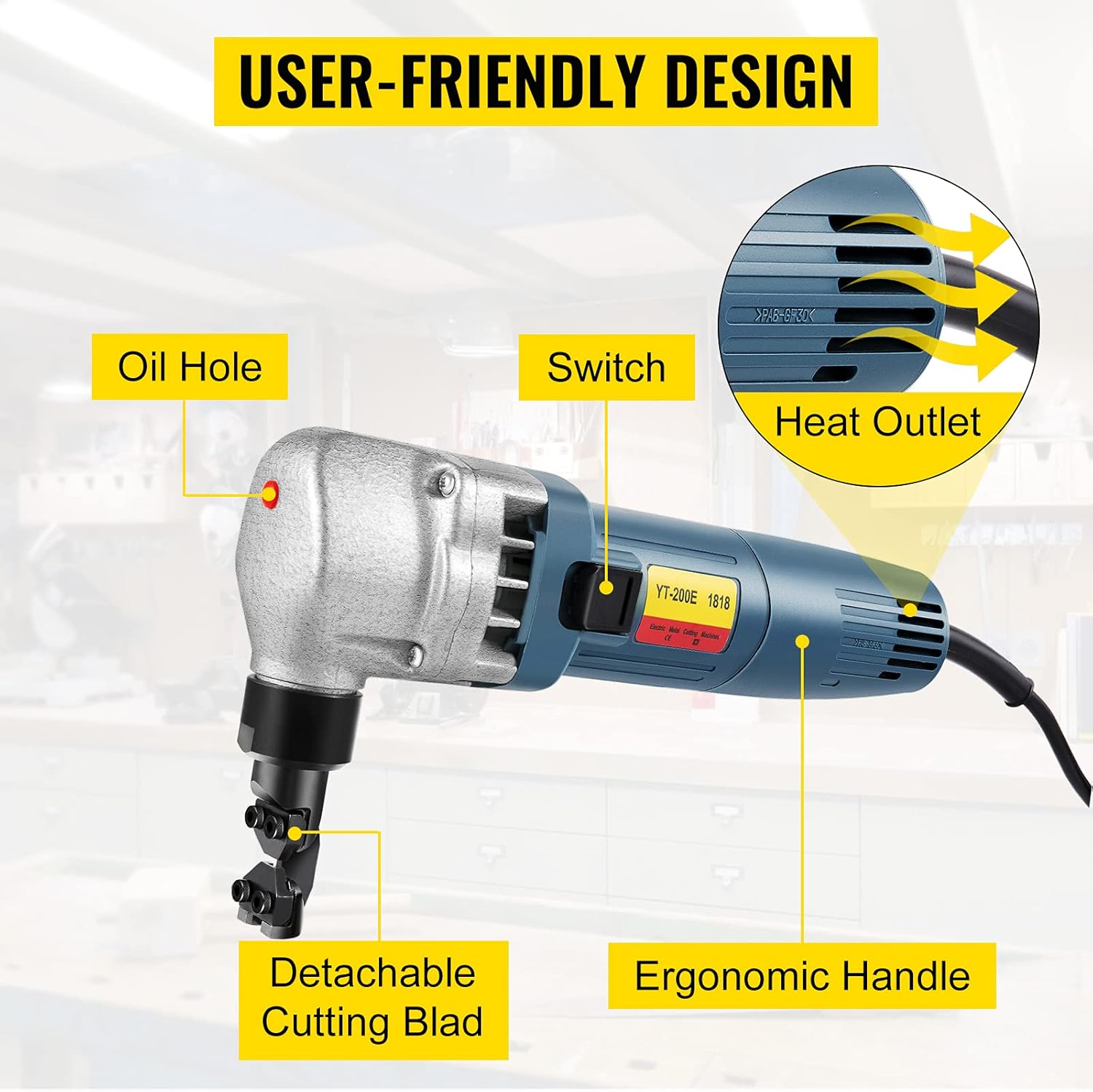 380W Electric Metal Nibbler Cutter with Storage Case V28441