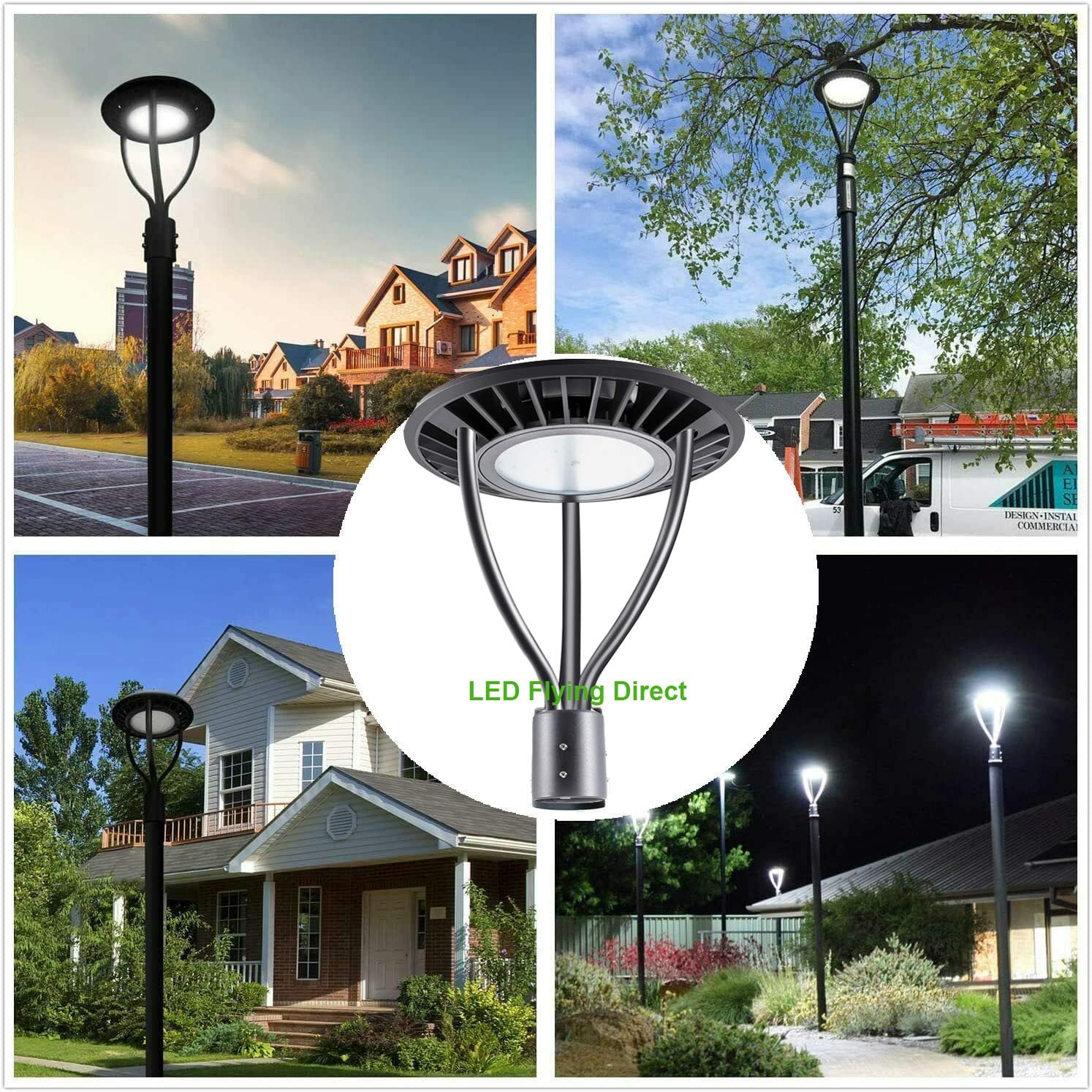 LED Circular Post Top Pole Light 100W 13000LM D72594