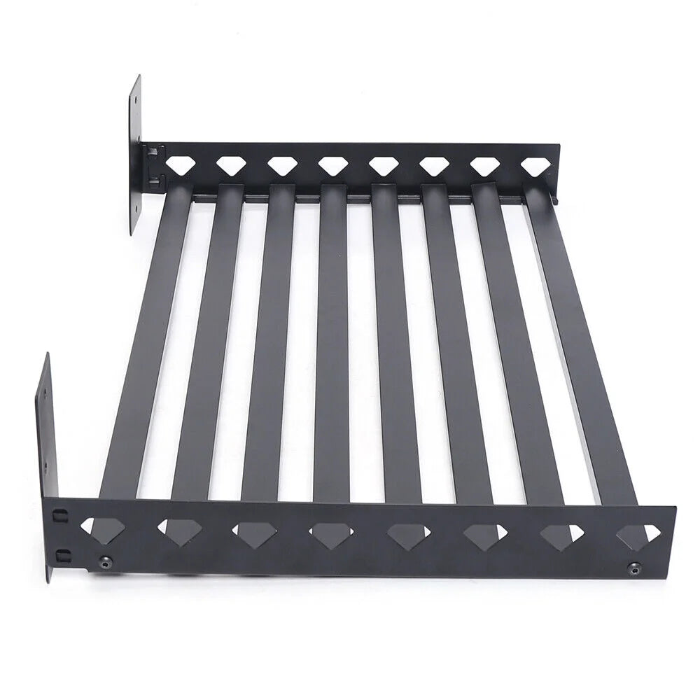 Microwave Oven Wall Mount Shelf Storage Rack with 4 Hooks I31305