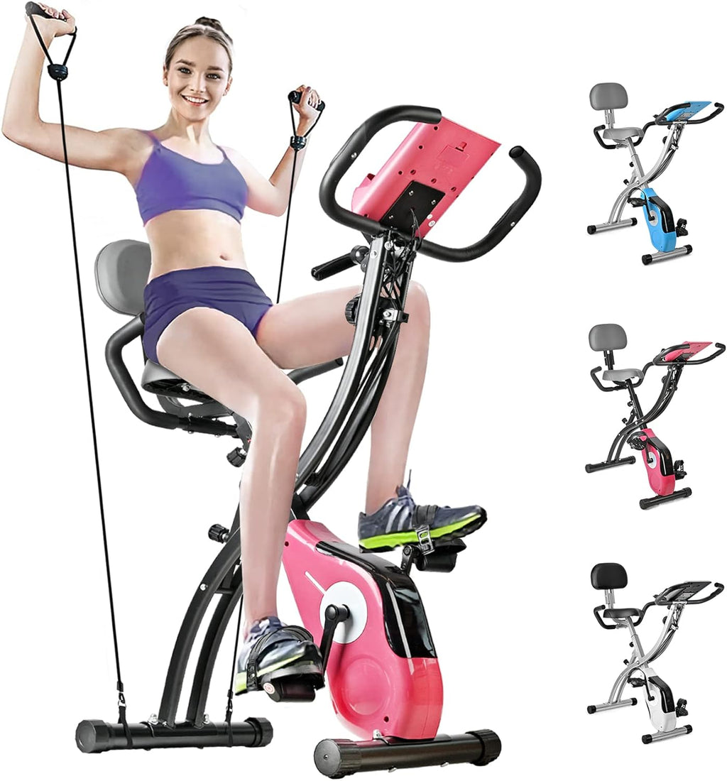 Magnetic Upright Exercise Bike with Backrest B27658
