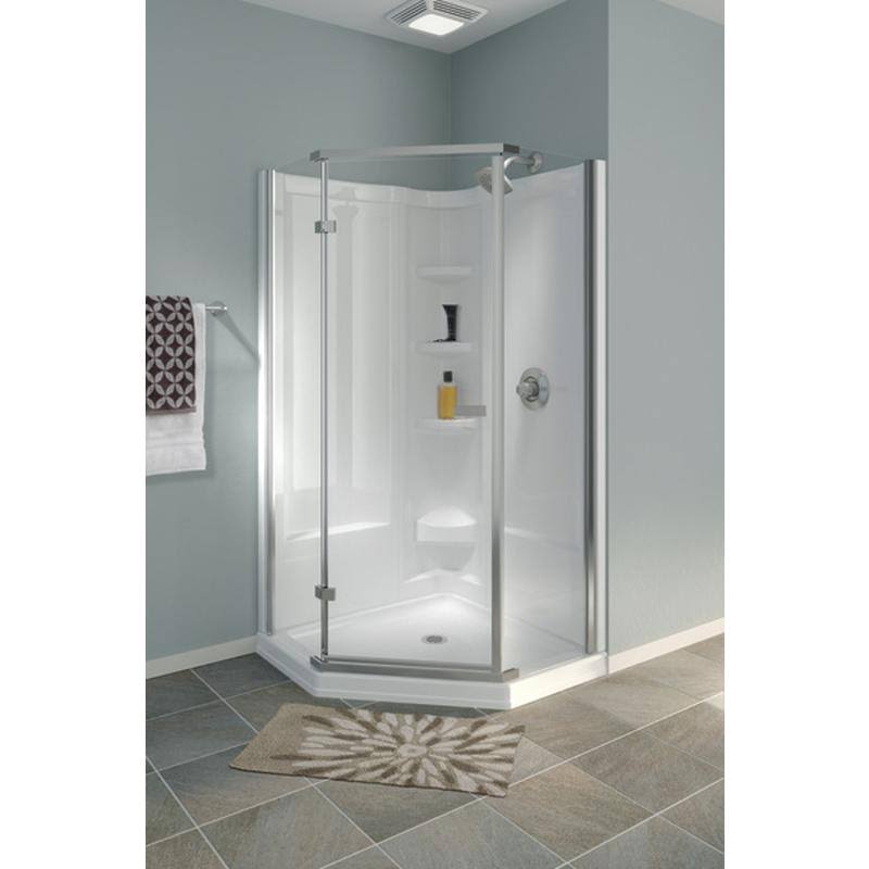 Stainless Frameless Neo-Angle Shower Kit I54808